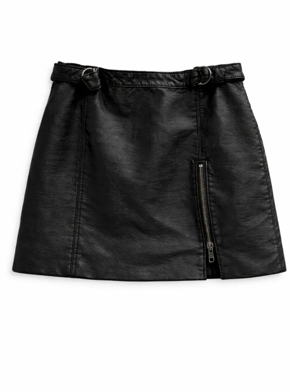 Free People Payton Faux Leather Mini Skirt Black Size 4